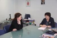 7 апреля Татьяна Марголина встретилась с менеджером международного проекта по реализации магистерской программы по правам человека Оксаной Харитоновой. 