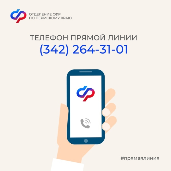 Социальный фонд России по Пермскому краю проводит прямую телефонную линию и прием населения. График на июнь
