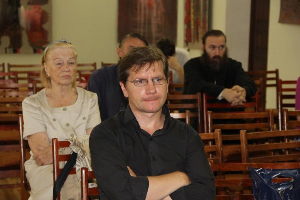 Встреча протоиерея Кирилла и руководителя мемориального комплекса в Бутове с пермской общественностью